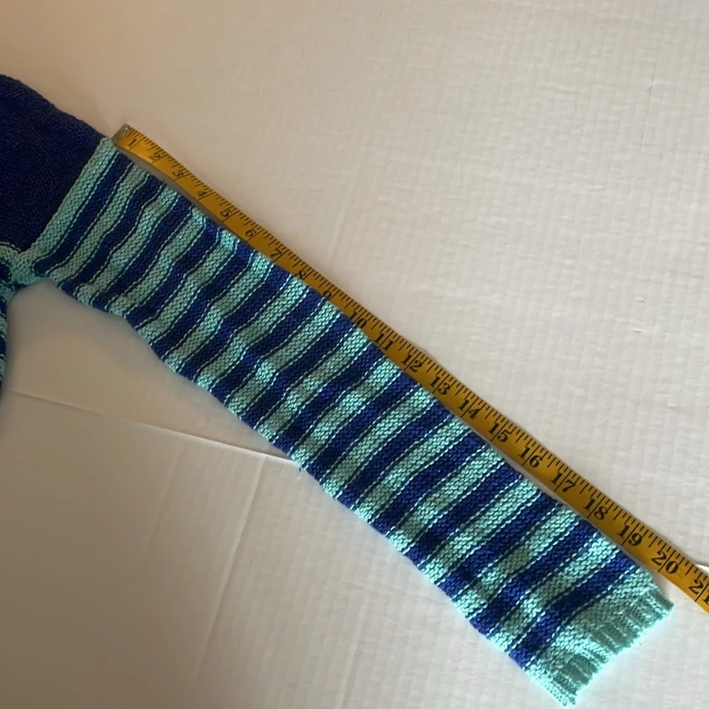 Justice blue stripe long sleeve sweater girls size 14